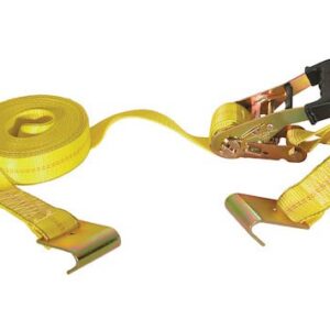 27 FOOT RATCHET STRAP WITH SOFT RUBBER GRIP W/ Flat Hooks