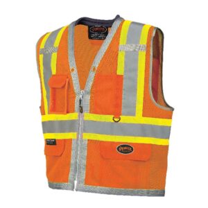 Full Mesh Surveyor Vest with Padded Collar Orange